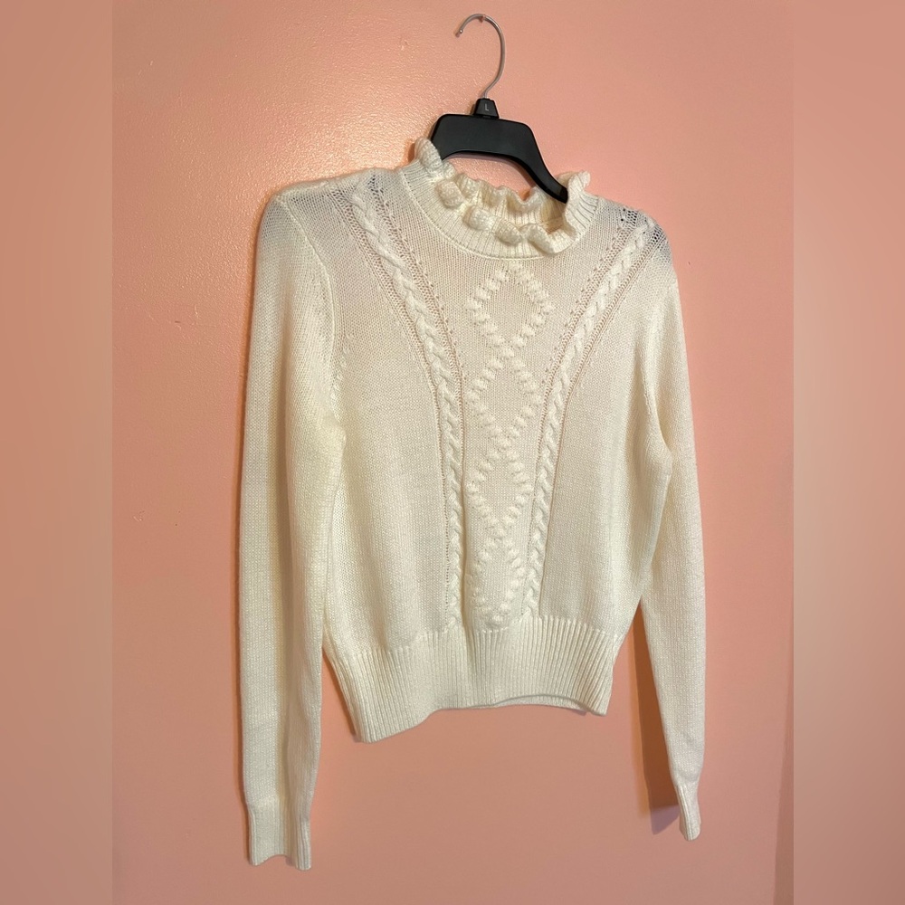 GB 100% acrylic white sweater